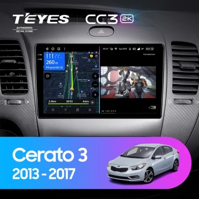 Штатная магнитола Teyes CC3 2K 4/32 Kia Cerato 3 YD (2013-2017) F1 Тип-AB