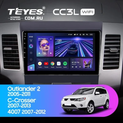 Штатная магнитола Teyes CC3L WiFi 2/32 Peugeot 4007 (2007-2012) Декор Тип-B