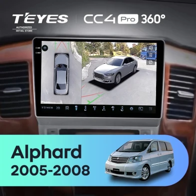 Штатная магнитола Teyes CC4 Pro 360 12/256 Toyota Alphard 1 H10 (2005-2008) F2