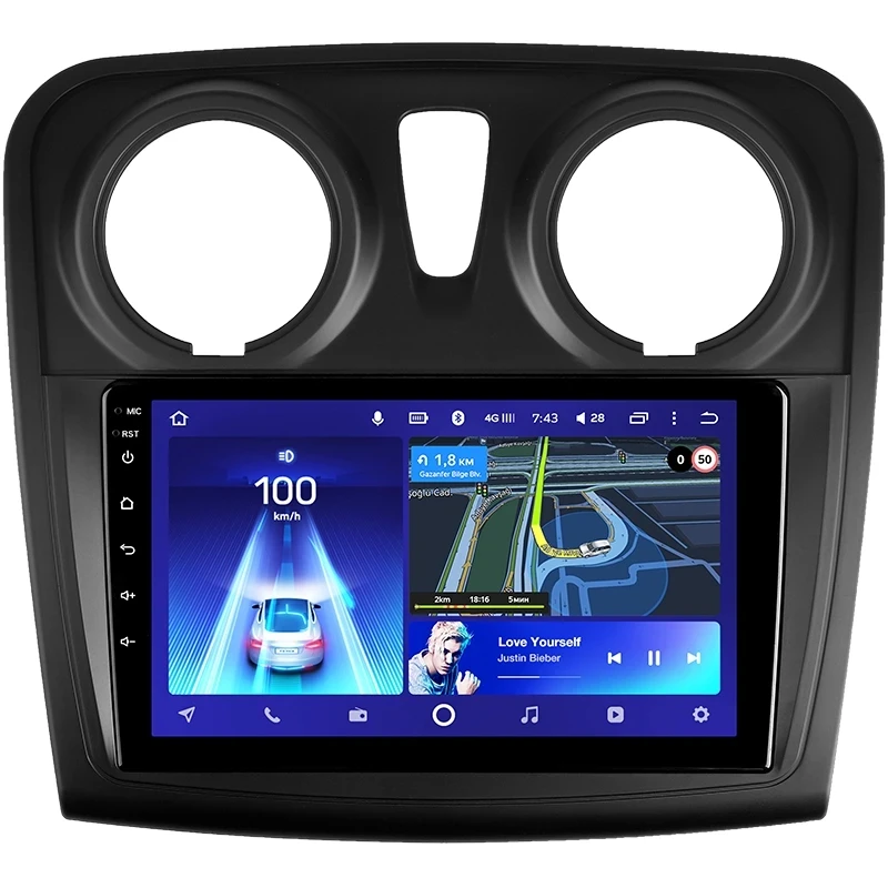 Переходная рамка Renault Logan 2 (2012-2019) / Sandero 2 (2014-2019) F2 (9")