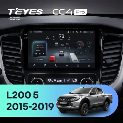 Штатная магнитола Teyes CC4 Pro 12/256 Mitsubishi L200 5 (2015-2019) кондиционер F1