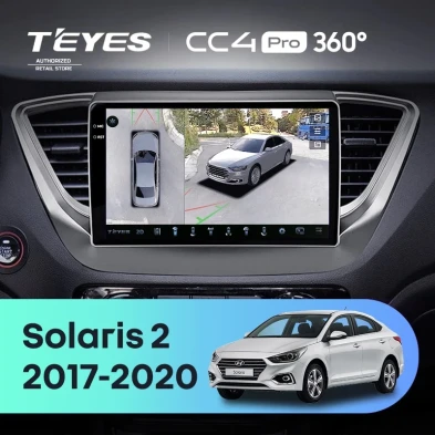 Штатная магнитола Teyes CC4 Pro 360 12/256 Hyundai Solaris 2 (2017-2020) F1 Тип-B