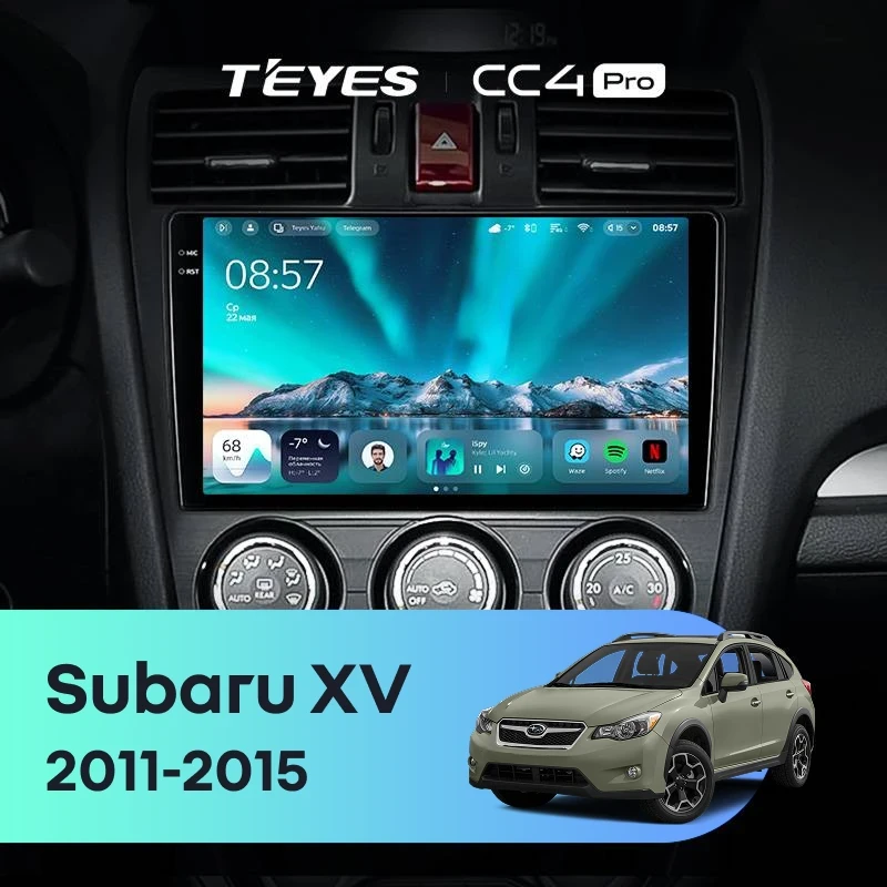 Штатная магнитола Teyes CC4 Pro 12/256 Subaru XV (2011-2015) Тип-A