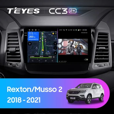 Штатная магнитола Teyes CC3 2K 360 6/128 SsangYong Rexton Y450 Y400 (2018-2021)