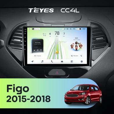 Штатная магнитола Teyes CC4L 6/64 Ford Figo (2015-2018)