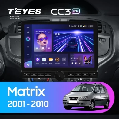 Штатная магнитола Teyes CC3 2K 6/128 Hyundai Matrix (2001-2010) (13" с кнопками)