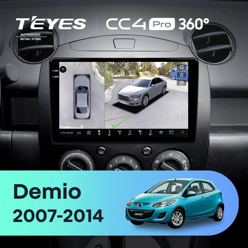 Штатная магнитола Teyes CC4 Pro 360 12/256 Mazda Demio DE (2007-2014)