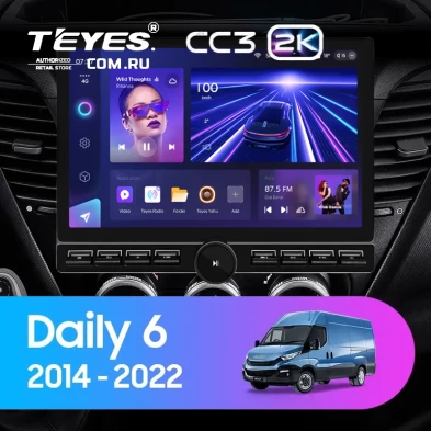 Штатная магнитола Teyes CC3 2K 6/128 Iveco Daily 6 (2014-2022) (13" с кнопками)
